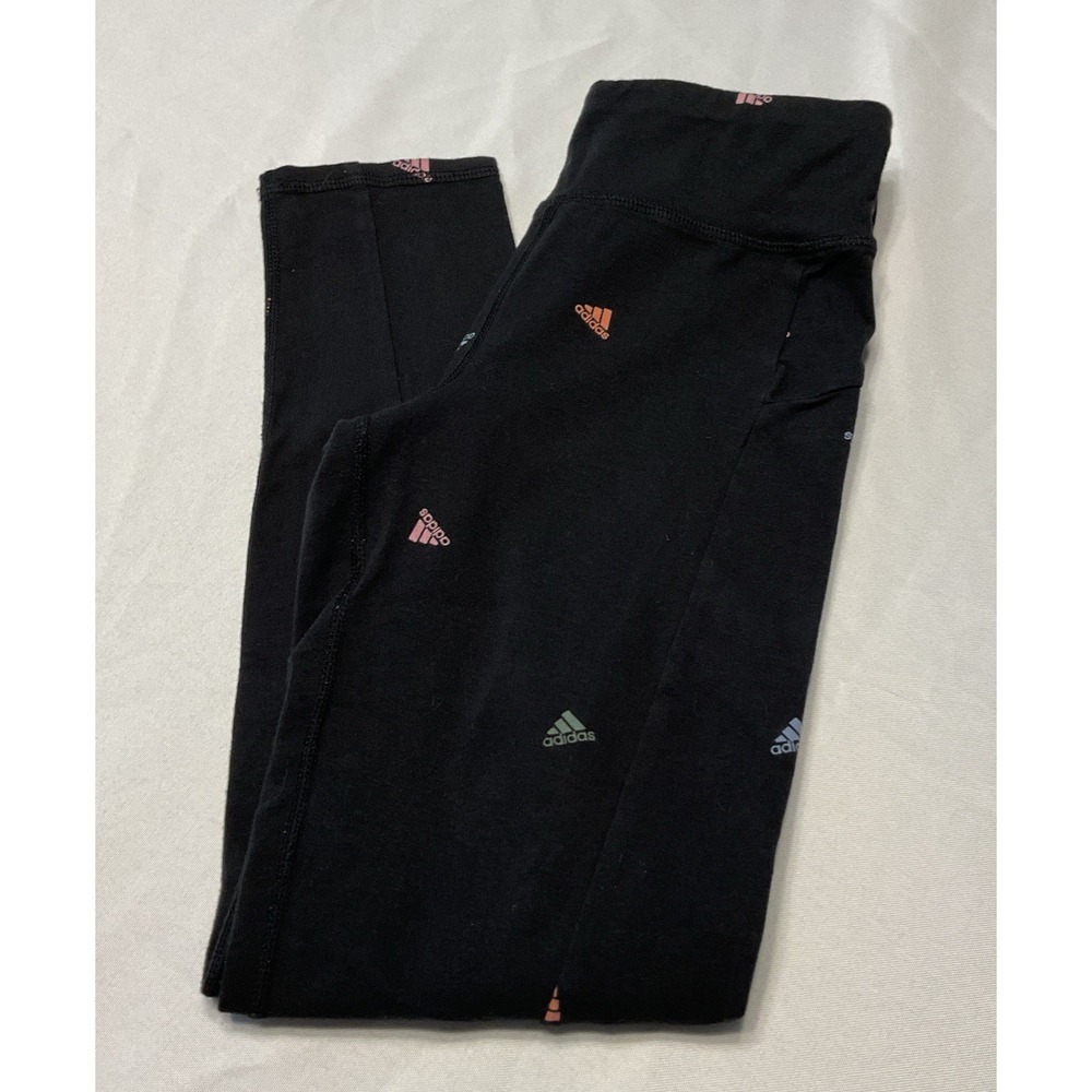 Adidas Girl's All Over Print Cell Pocket Leggings Tights (Big Kids) Size L 14